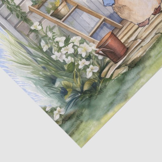 Peter de Konijn Tuinschuur Tissuepapier (Detail)