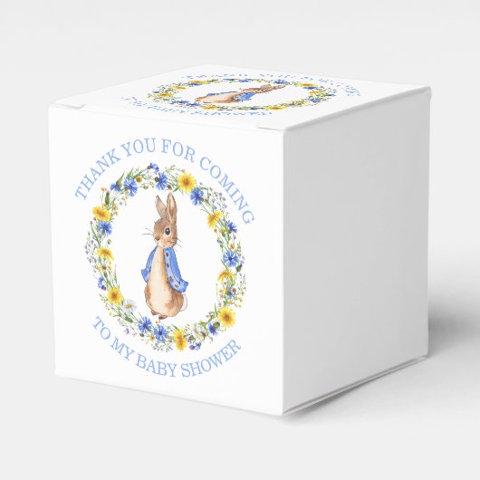 Peter de Konijn wilde bloem krans Dank u Bedankdoosjes (Voorkant Zijde)