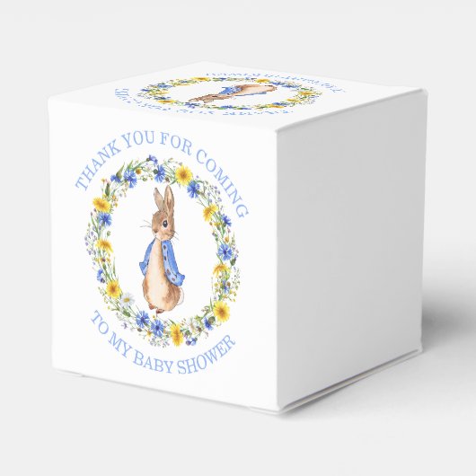 Peter de Konijn wilde bloem krans Dank u Bedankdoosjes (Achterkant)