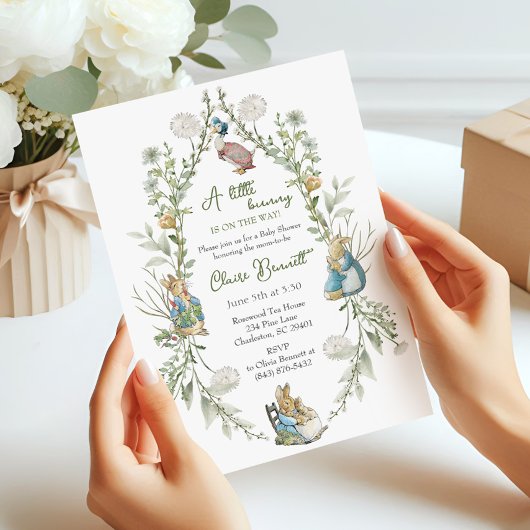 Peter de Konijn Wildflower Baby is onderweg Kaart