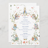 Peter de Konijn Wildflower Baby shower Menu (Voorkant / Achterkant)