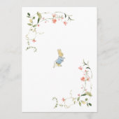 Peter de Konijn Wildflower Baby shower Menu (Achterkant)