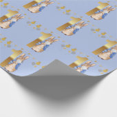 Peter de Konijn Witte Bubble gom Eerste Verjaardag Cadeaupapier (Hoek)