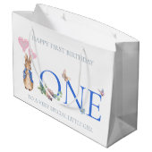 Peter de konijnenballonnen 1e Verjaardag Groot Cadeauzakje (Achterkant Gekanteld)