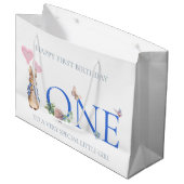 Peter de konijnenballonnen 1e Verjaardag Groot Cadeauzakje (Voorkant Gekanteld)