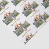 Peter de konijnenballonnen Eerste Verjaardag Tissuepapier (Detail)