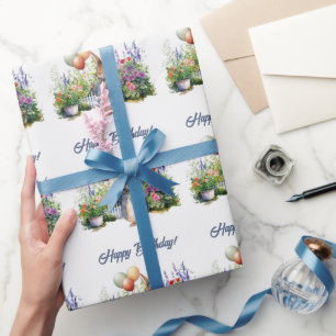 Peter de konijnenballonnen Happy Birthday Cadeaupapier