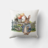 Peter de konijnenblauwe jas met ballonnen kussen (Achterkant)