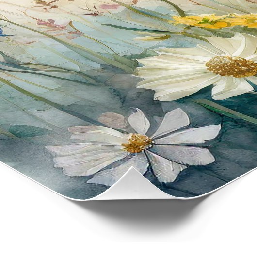 Peter de konijnenblauwe jas met ballonnen perfect poster (Hoek)