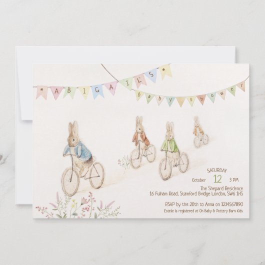 Peter de Konijnenkonijn Genderneutraal Baby shower Kaart (Voorkant)