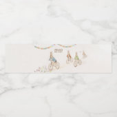 Peter de Konijnenkonijn Genderneutraal Baby shower Waterfles Etiket (Enkel label)