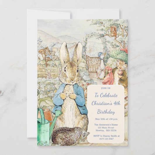 Peter de Konijnentuin Verjaardag Kaart (Voorkant)