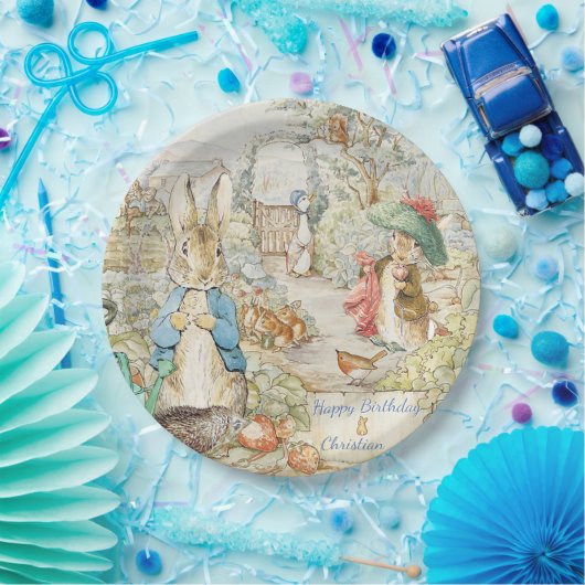 Peter de Konijnentuin Verjaardag Papieren Bordje (Feest)