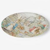 Peter de Konijnentuin Verjaardag Papieren Bordje (Gekanteld)