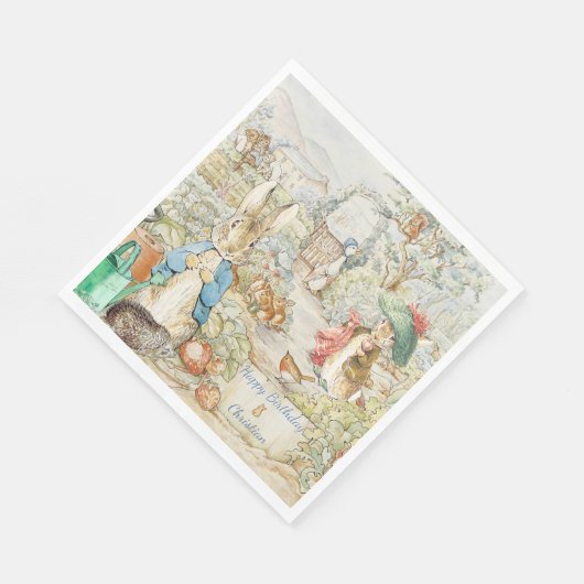 Peter de Konijnentuin Verjaardag Servet (Hoek)