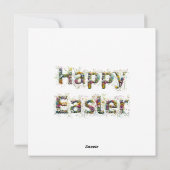 Peter de Paashaas Easter Eggs Feestdagenkaart (Achterkant)