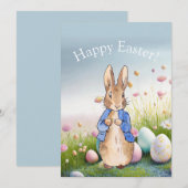 Peter de paashaas Gelukkig Pasen Feestdagenkaart (Voorkant / Achterkant)