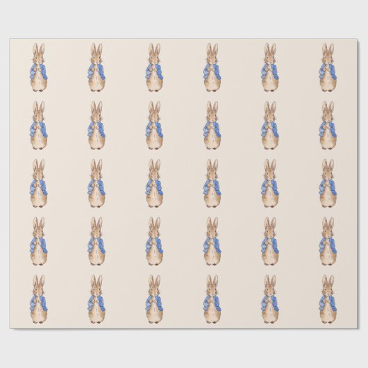 Peter de Rabbit Beige background Cadeaupapier (Vlak)