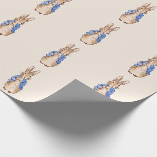 Peter de Rabbit Beige background Cadeaupapier (Hoek)