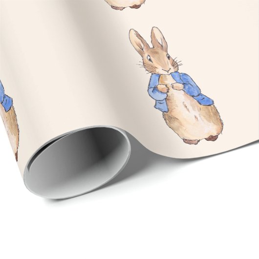 Peter de Rabbit Beige background Cadeaupapier (Rol Hoek)