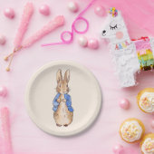Peter de Rabbit Beige background Papieren Bordje (Feest)