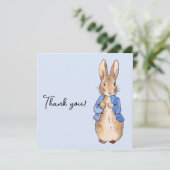 Peter de Rabbit "Dank je!" tekst Dank je Bedankkaart (Staand voorkant)