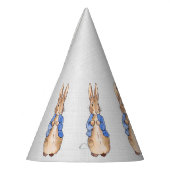 Peter de Rabbit Gray Linen achtergrond Feesthoedjes (Links)