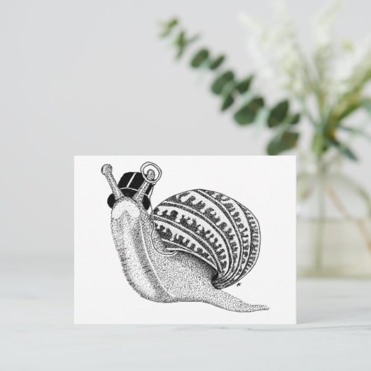 Peter de slak briefkaart (Staand voorkant)