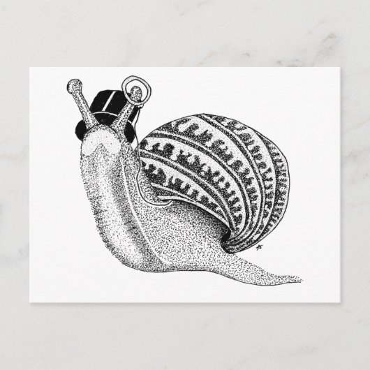 Peter de slak briefkaart (Voorkant)