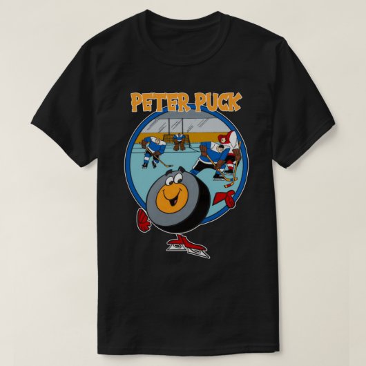 Peter Design Puck Cartoon Character Classic T Shir T-shirt (Design voorkant)