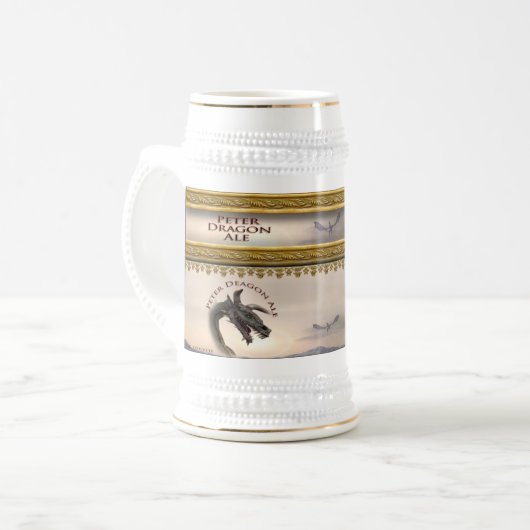 Peter Dragon Ale Stein Bierpul (Voorkant links)
