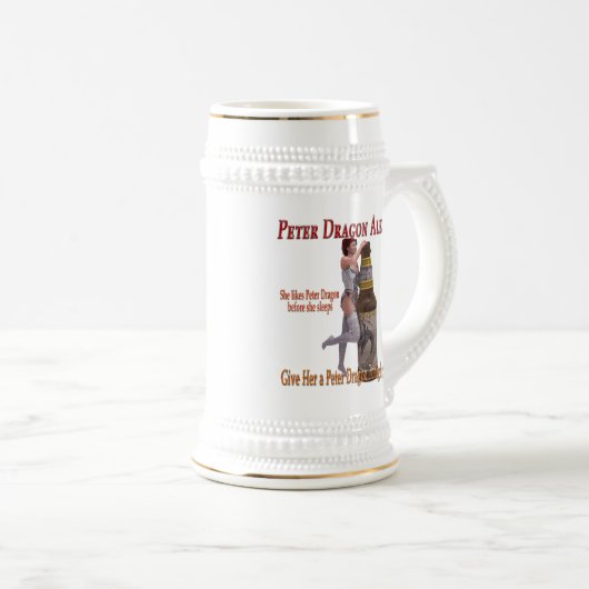 Peter Dragon Ale voor ze slaapt Bierpul (Voorkant rechts)