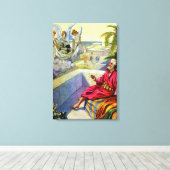 Peter en de Romeinse kapitein Wrapped Canvas (Insitu (Houten vloer))