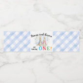 Peter en Flopsy Konijn Broers en Zussen Verjaardag Waterfles Etiket (Enkel label)