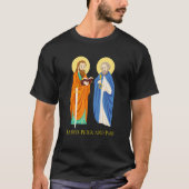 Peter en Paul Katholieke Feast Day Keys to T T-shirt (Voorkant)