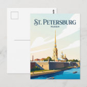 Peter en Paulvesting Rusland Briefkaart (Voorkant / Achterkant)