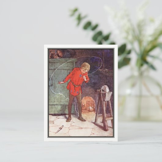 Peter en Tinker Bell van Alice B. Woodward Briefkaart (Staand voorkant)