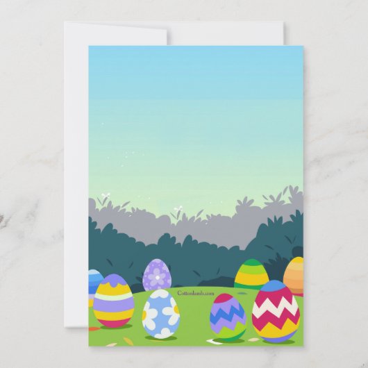 Peter Fluffytail Easter Kaart (Achterkant)