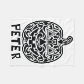 Peter Halloween Sugar Skull Design Fleece Deken (Voorkant (Horizontaal))