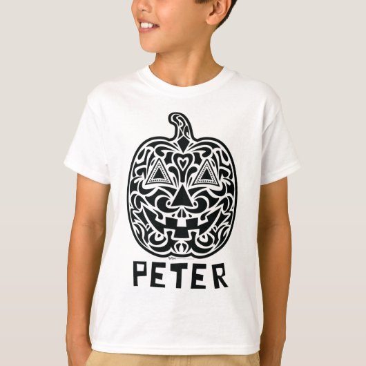 Peter Halloween Sugar Skull Design T-shirt (Voorkant)