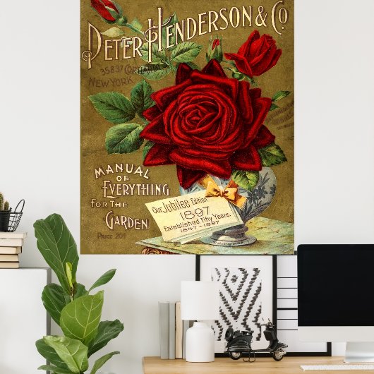 Peter Henderson & Co. Garden Catalog AD Poster (Thuiskantoor)