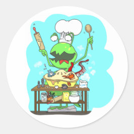 Peter & het Kastmonster, bakken Ronde Sticker