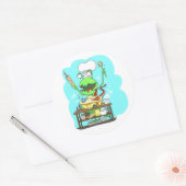 Peter & het Kastmonster, bakken Ronde Sticker (Envelop)