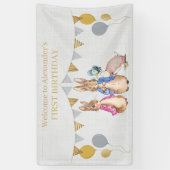 Peter het konijn 1e Verjaardag banner (Verticaal)