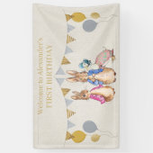 Peter het konijn 1e Verjaardag banner (Verticaal)