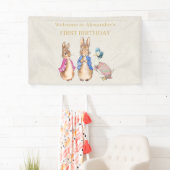 Peter het konijn 1e Verjaardag banner (Insitu)