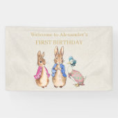 Peter het konijn 1e Verjaardag banner (Horizontaal)