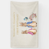 Peter het konijn 1e Verjaardag banner (Verticaal)