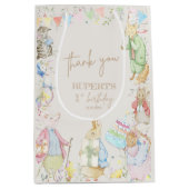 Peter het Konijn 1e verjaardag beige neutraal Medium Cadeauzakje (Voorkant)