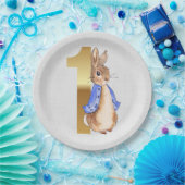 Peter het konijn 1e verjaardag papieren bordje (Feest)